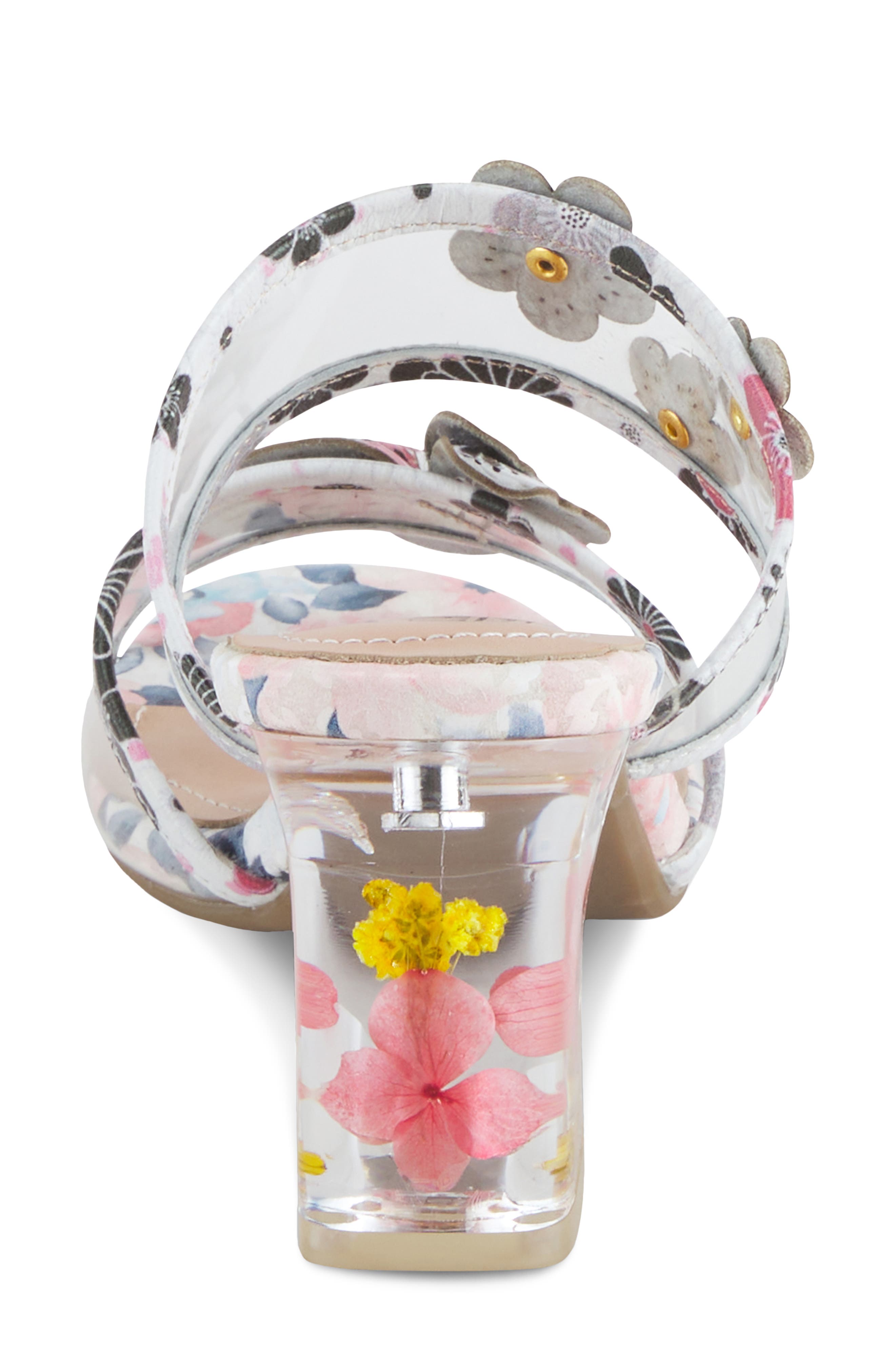 L'Artiste by Spring Step Adored Floral Appliqué Slide Sandal, Alternate, color, 