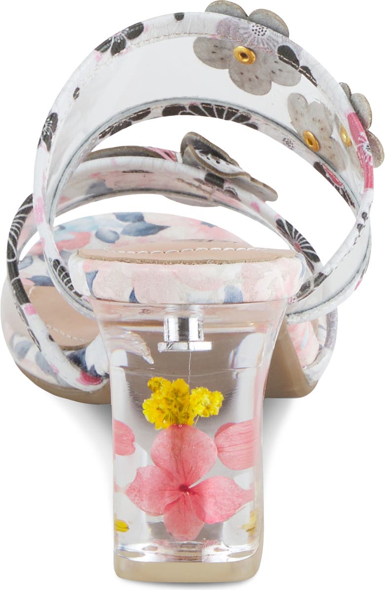 L'Artiste by Spring Step Adored Floral Appliqué Slide Sandal, Alternate, color,