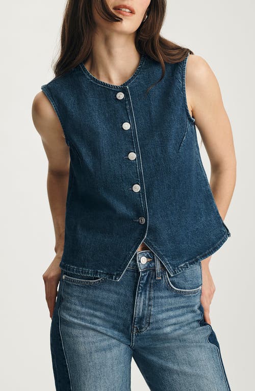 Mavi Jeans Jemy Denim Vest in Dark Brushed Classic at Nordstrom, Size Small