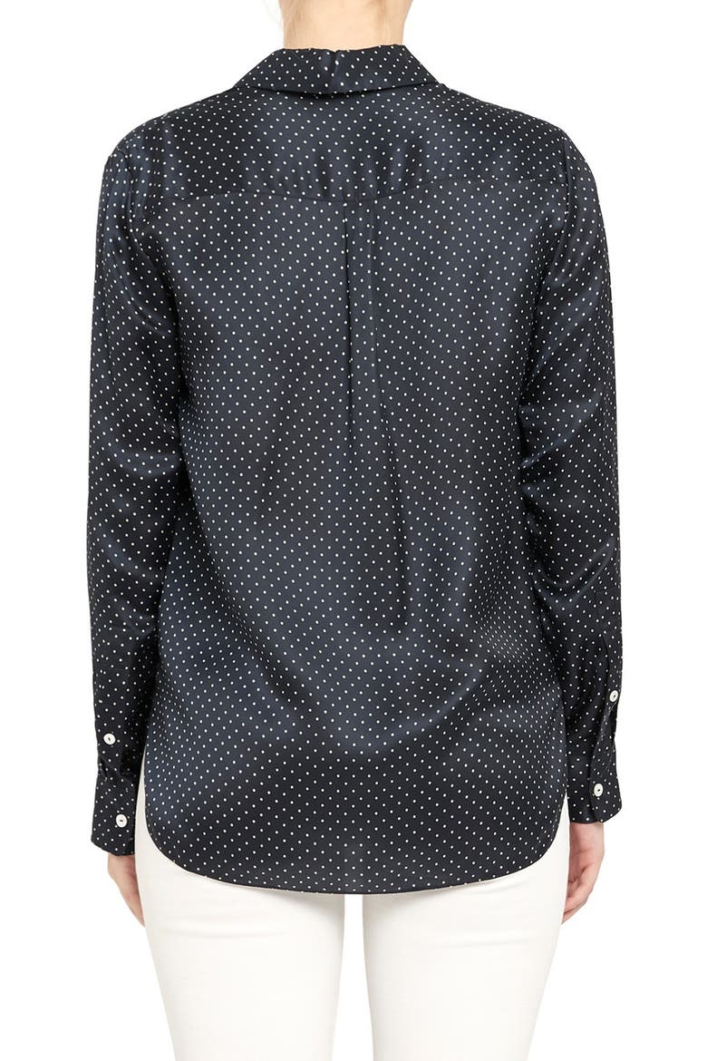 Dot Button-Up Shirt, Alternate, color, NAVY MULTI
