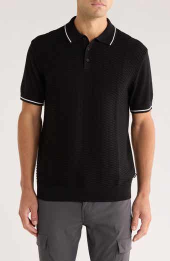 DKNY SPORTSWEAR Cobblestone Tipped Polo Sweater