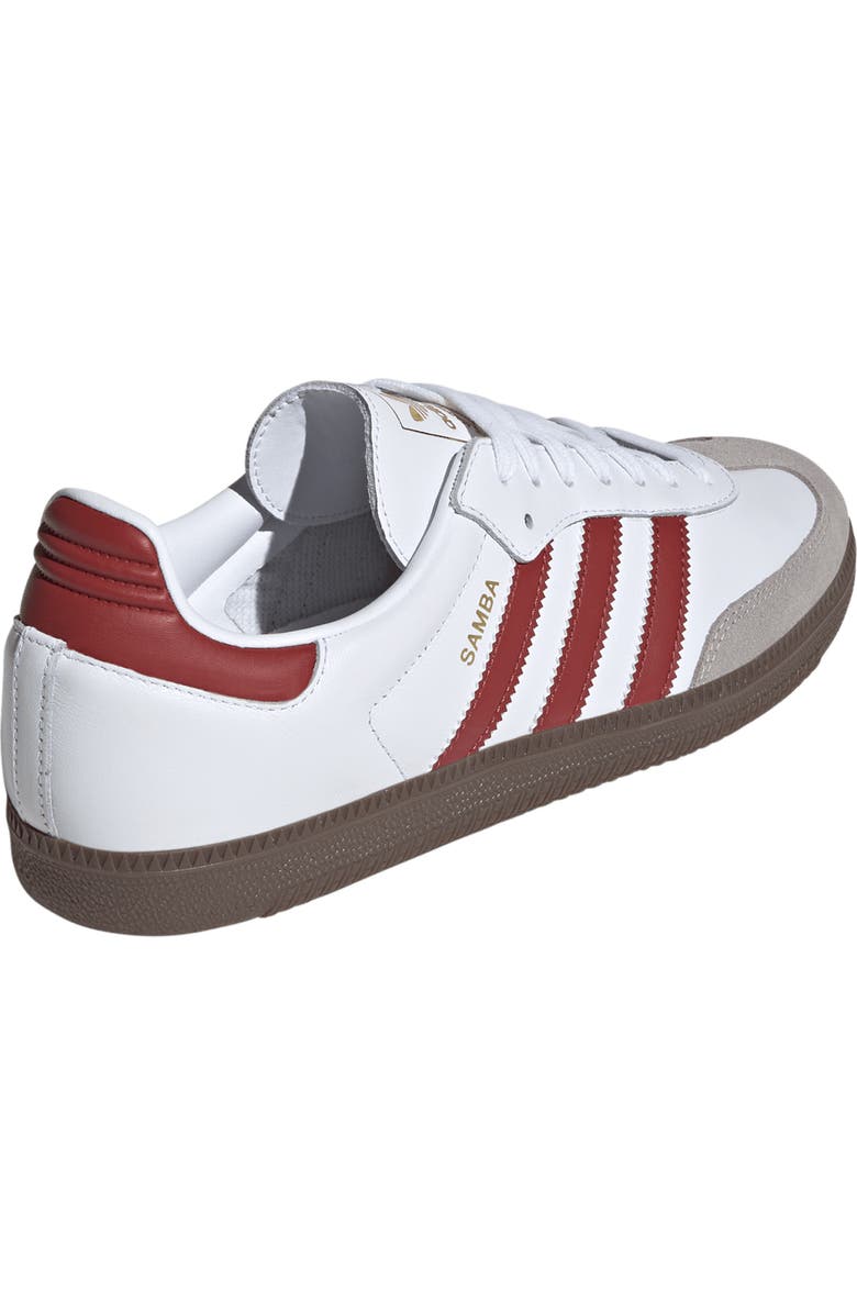 adidas Samba OG Sneaker, Alternate, color, White/Ruby/ Clear Granite