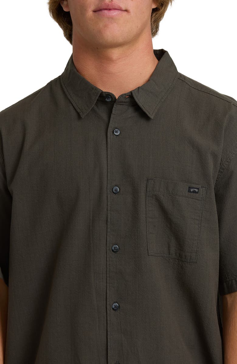 Billabong Victoria Short Sleeve Button-Down Shirt, Alternate, color, Graystone