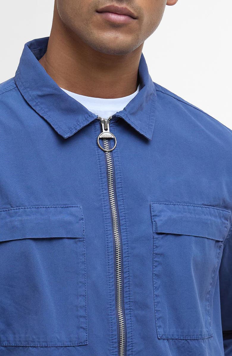 Barbour Glendale Zip Overshirt, Alternate, color, Oceana