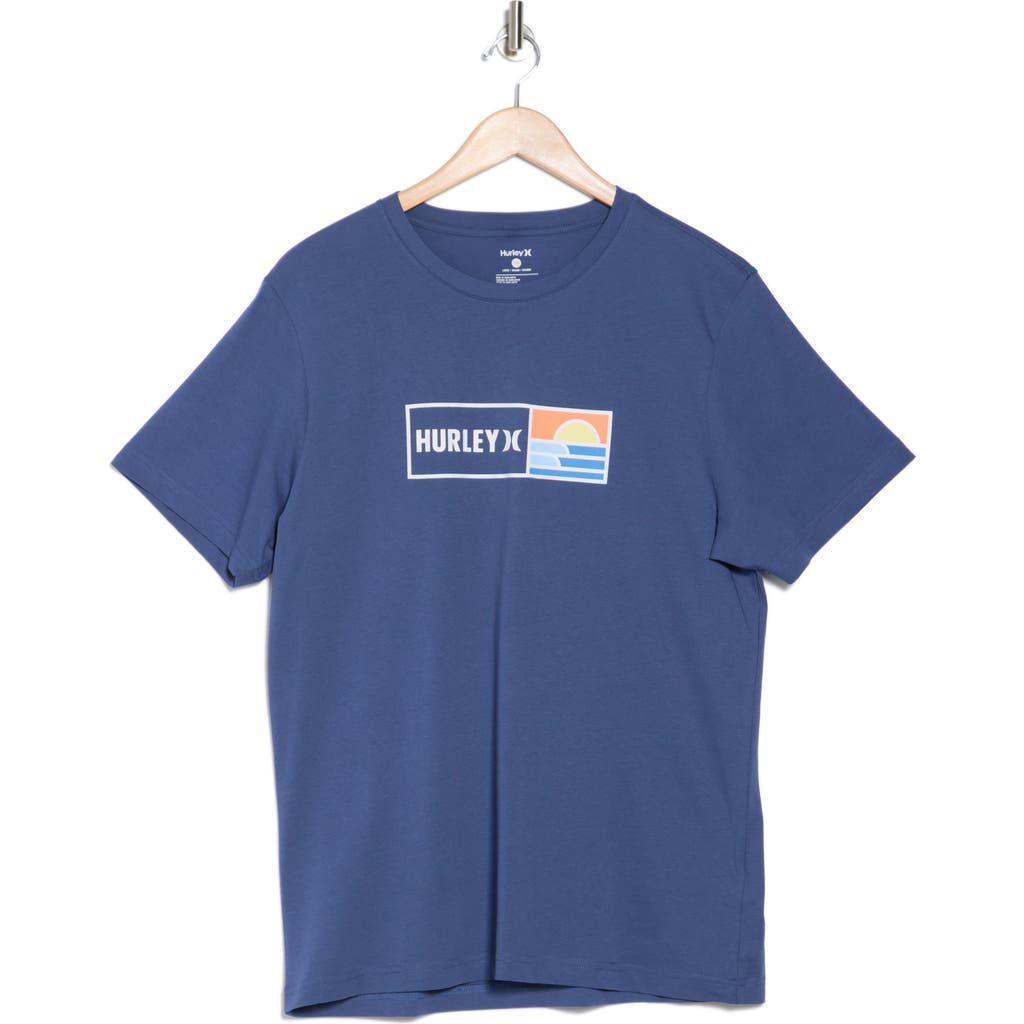 Hurley Box Waves Graphic T-shirt In Submarine