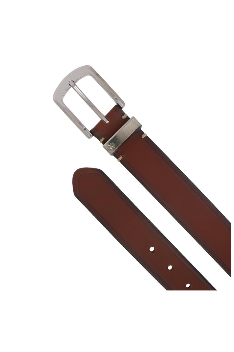 Mens Leather Jean Belt Metal Keeper, Alternate, color, Cognac