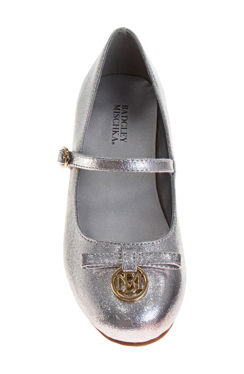 Badgley Mischka Collection Kids' Mary Jane Pump In Silver
