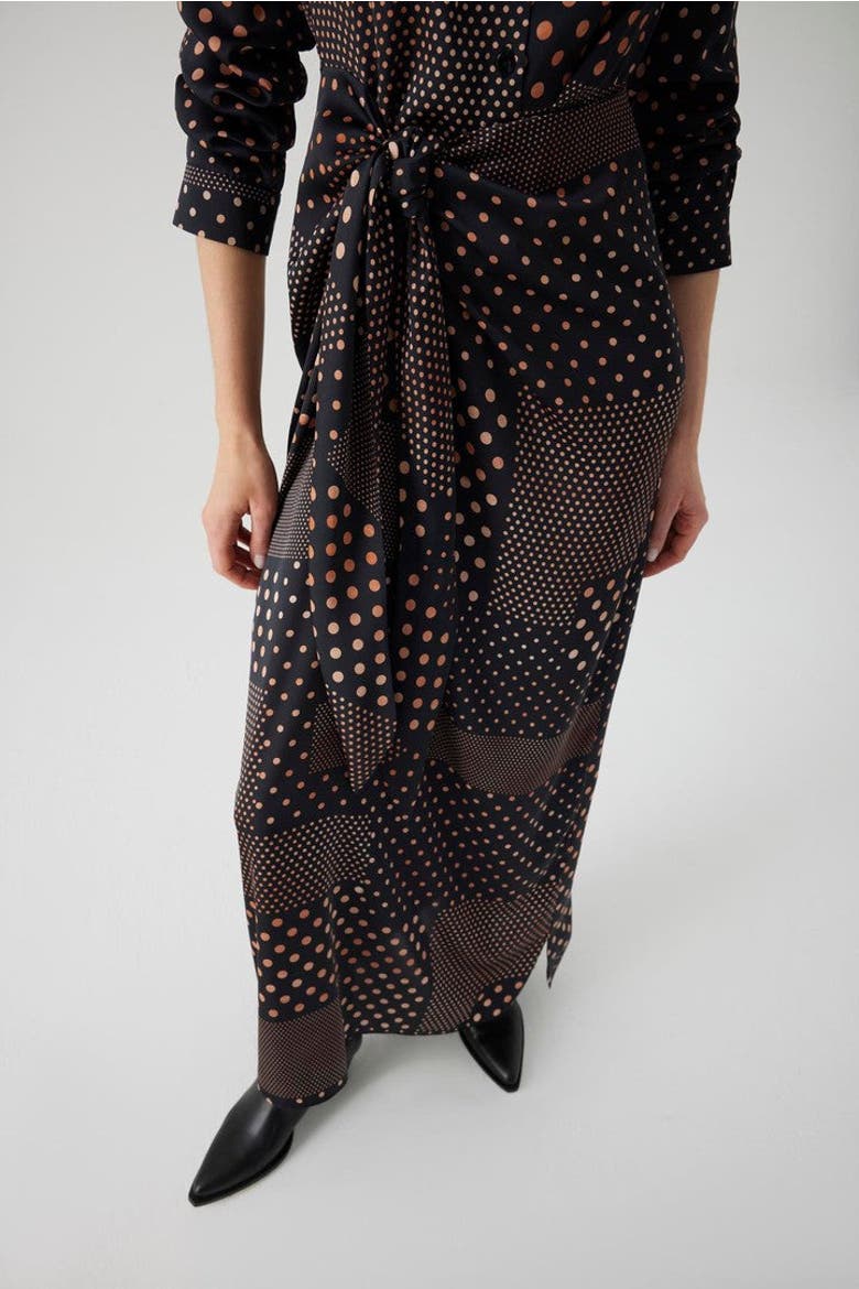Annis Maxi Shirt Dress, Alternate, color, CAMEL-BLACK