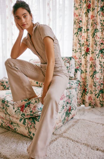 Cindy Short Sleeve Denim Jumpsuit