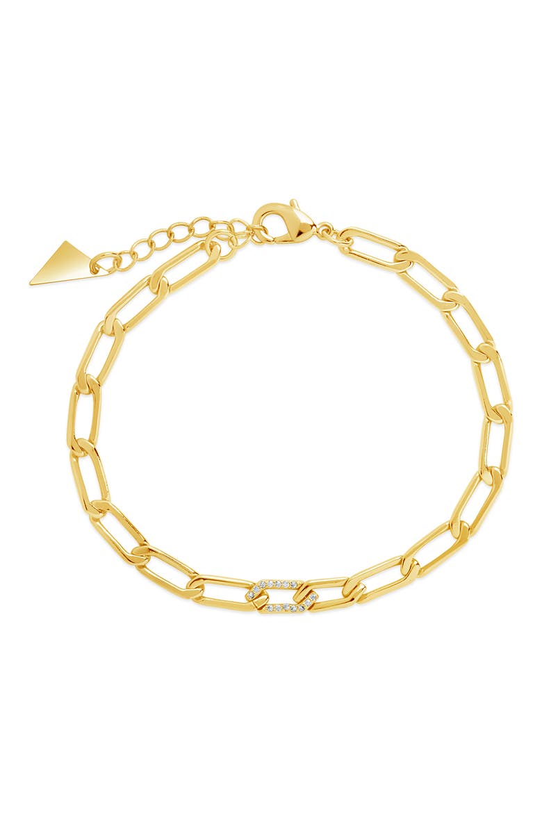 Kinsley CZ Chain Bracelet, Main, color, GOLD