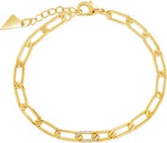 Sterling Forever Kinsley CZ Chain Bracelet