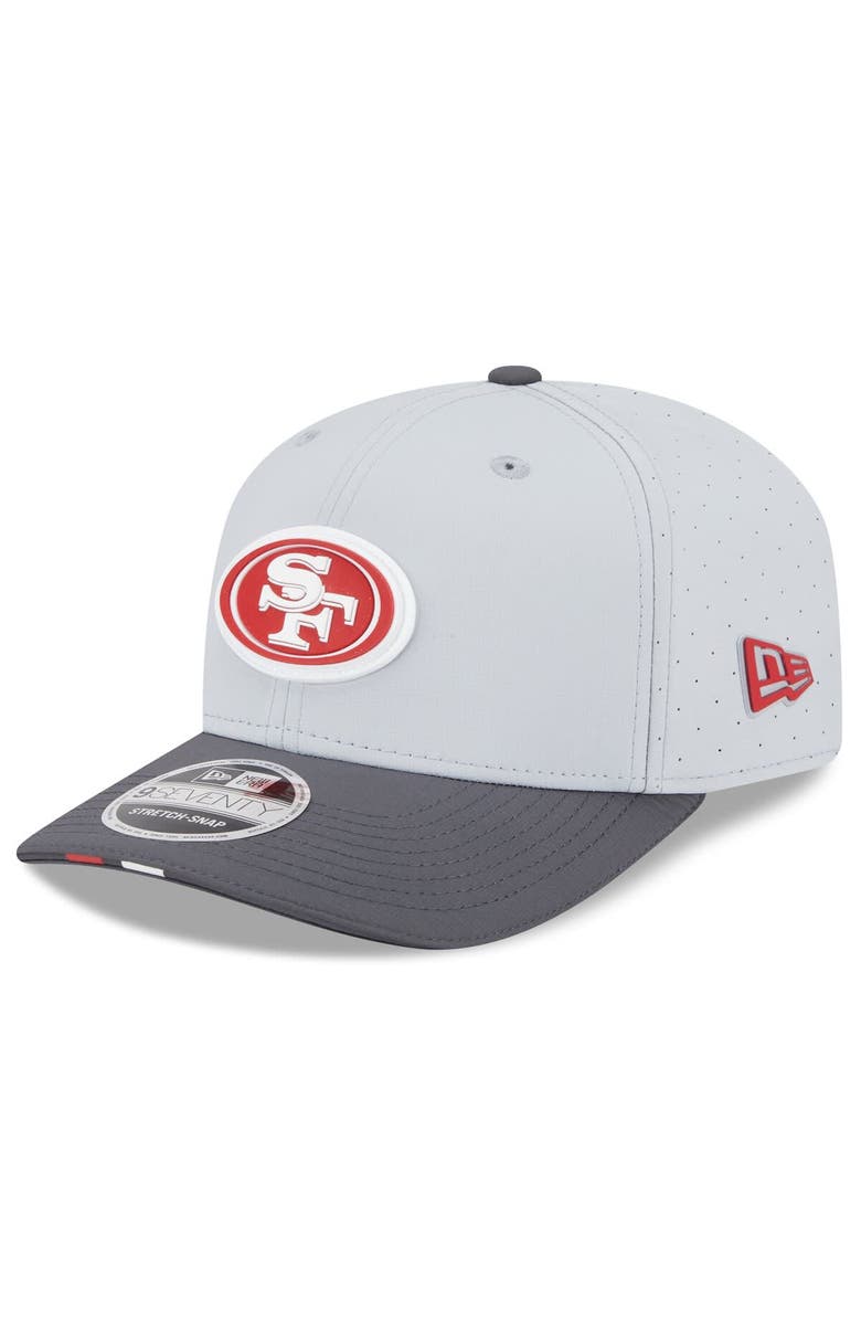 New Era Men's New Era Gray/Graphite San Francisco 49ers 2025 NFL Training Camp 9SEVENTY Adjustable Hat, Main, color,