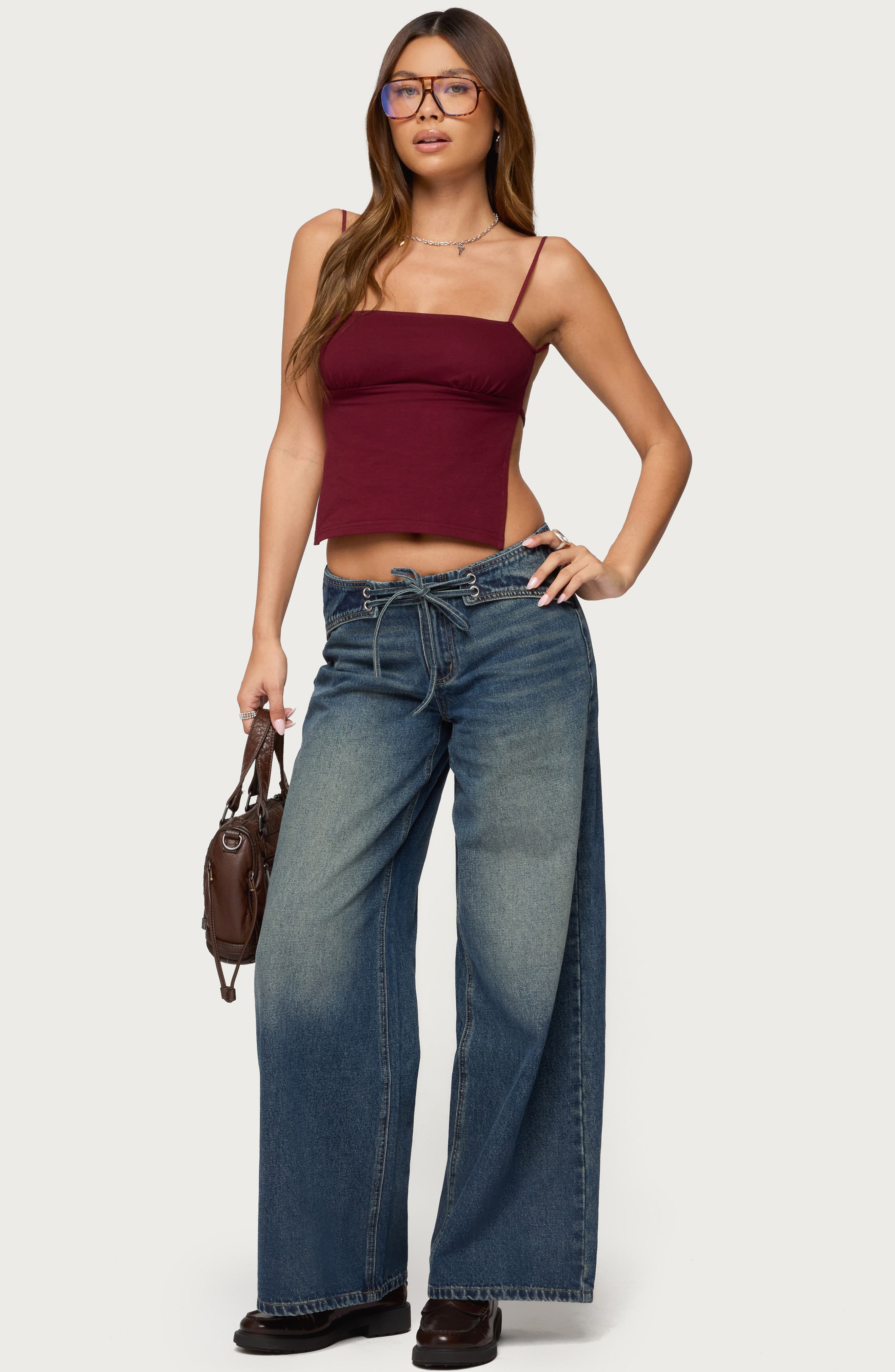 Niah Lace-Up Low Rise Baggy Jeans - image 2