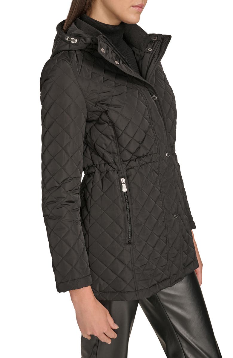 Calvin Klein Diamond Quilted Hooded Jacket, Alternate, color,