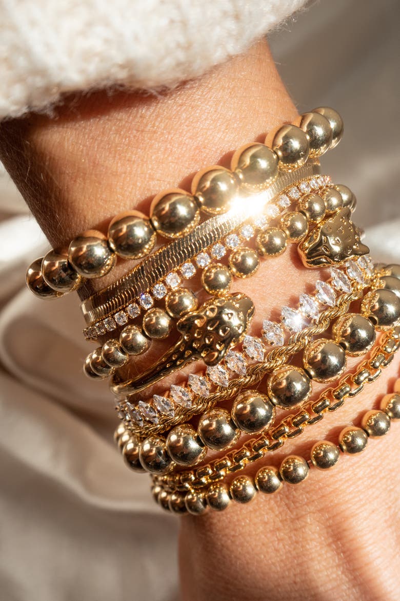 Panthera Bracelet, Alternate, color, Gold