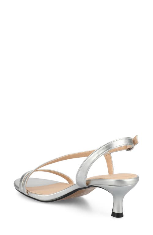Journee Collection Jemry Kitten Heel Sandal In Silver