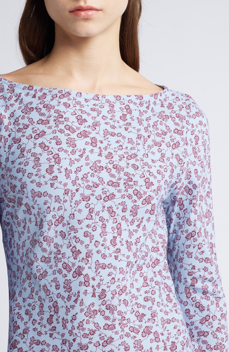 Faithfull the Brand Lilou Floral Long Sleeve Crepe Maxi Dress, Alternate, color, Amaryllis Floral Blue