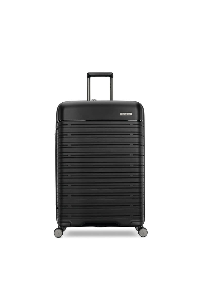 Elevation Plus 28" Large Checked Spinner Luggage, Main, color, Triple Black