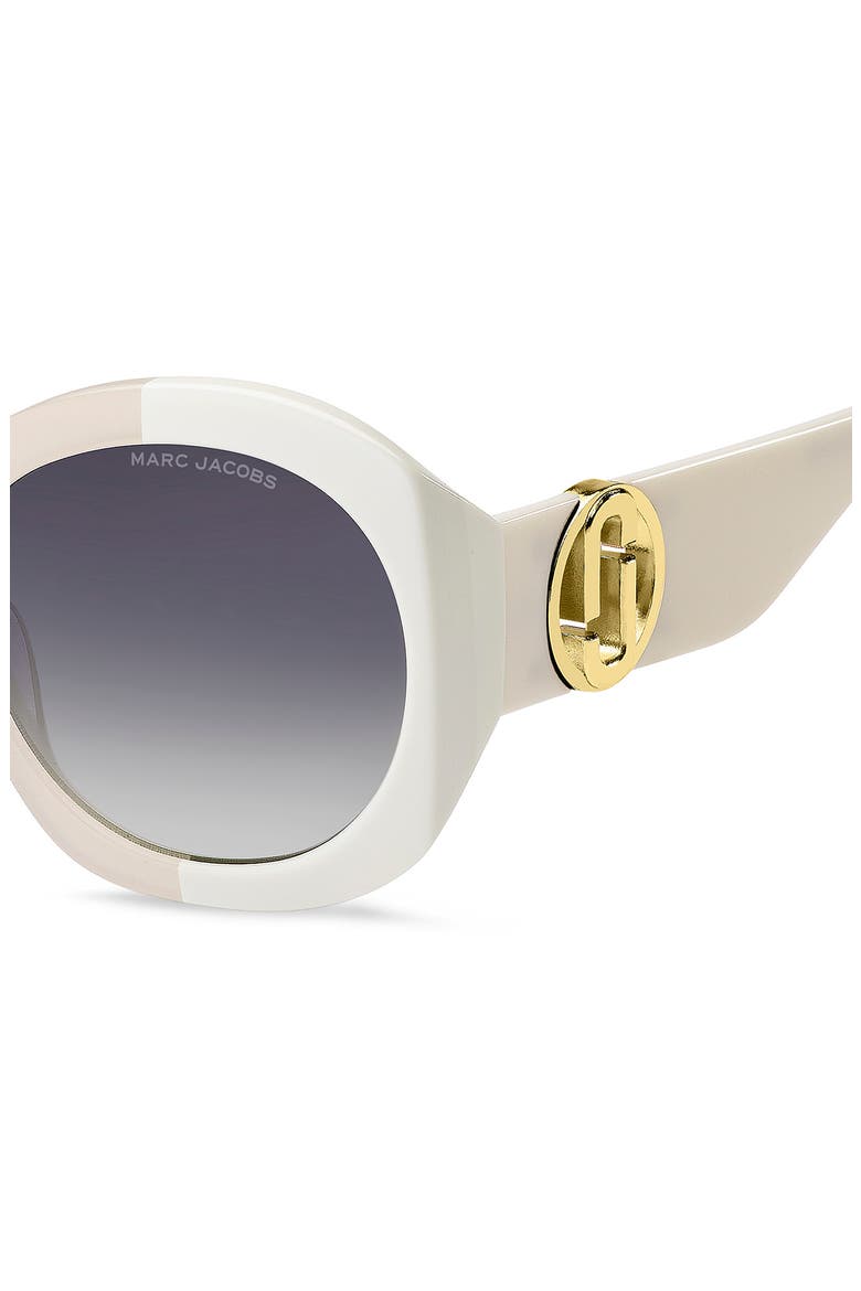 56mm Gradient Rectangular Sunglasses, Alternate, color, IVORY/ GREY SHADED BLUE