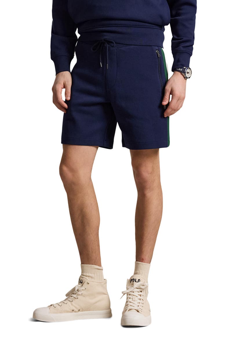 Double Knit Shorts, Main, color, NEWPORT NAVY