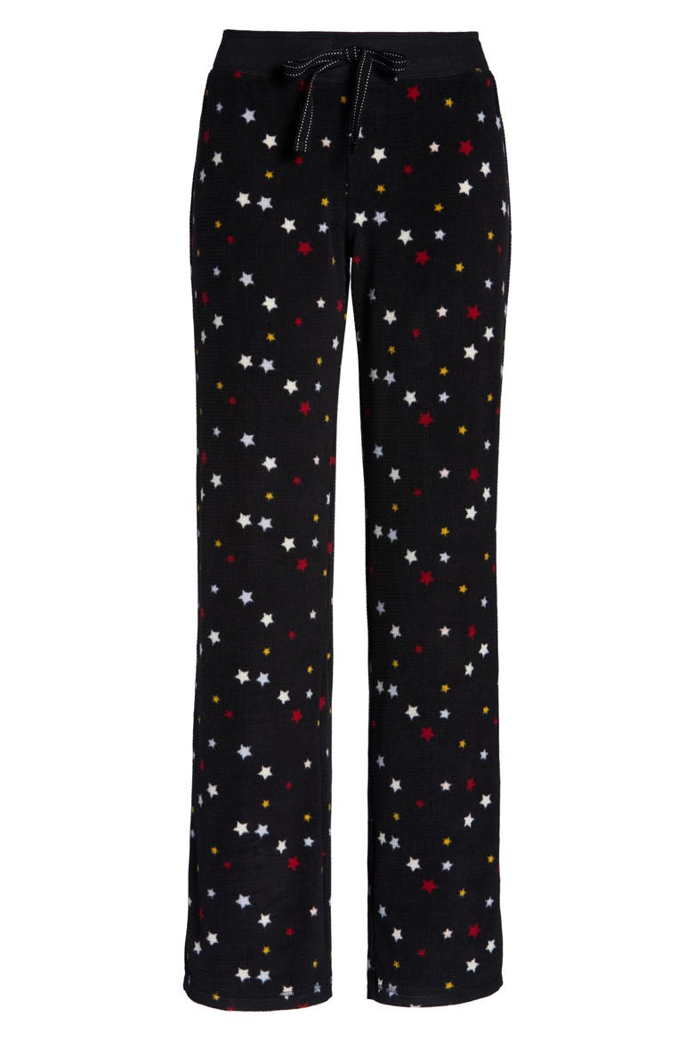 Thermal Fleece Pajama Pants, Alternate, color, BLACK