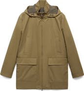 MANGO Water Repellent Hooded Parka