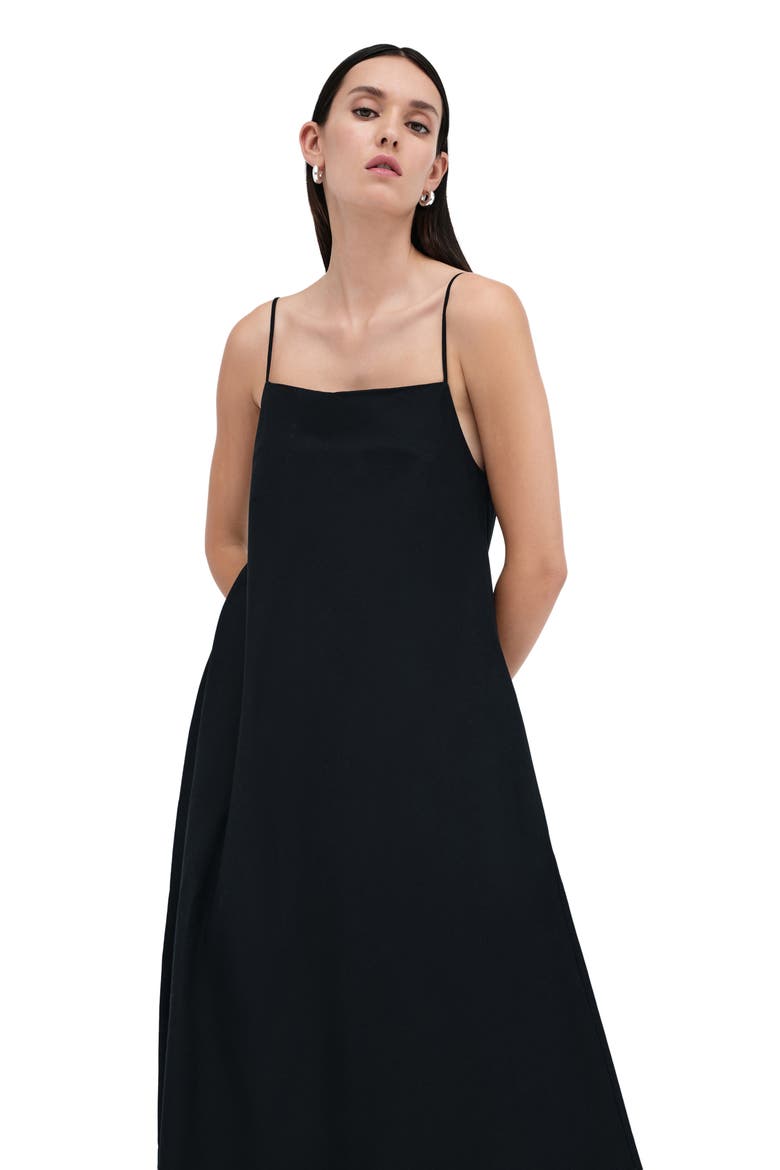 Pelham Cotton Poplin Dress, Alternate, color, BLACK
