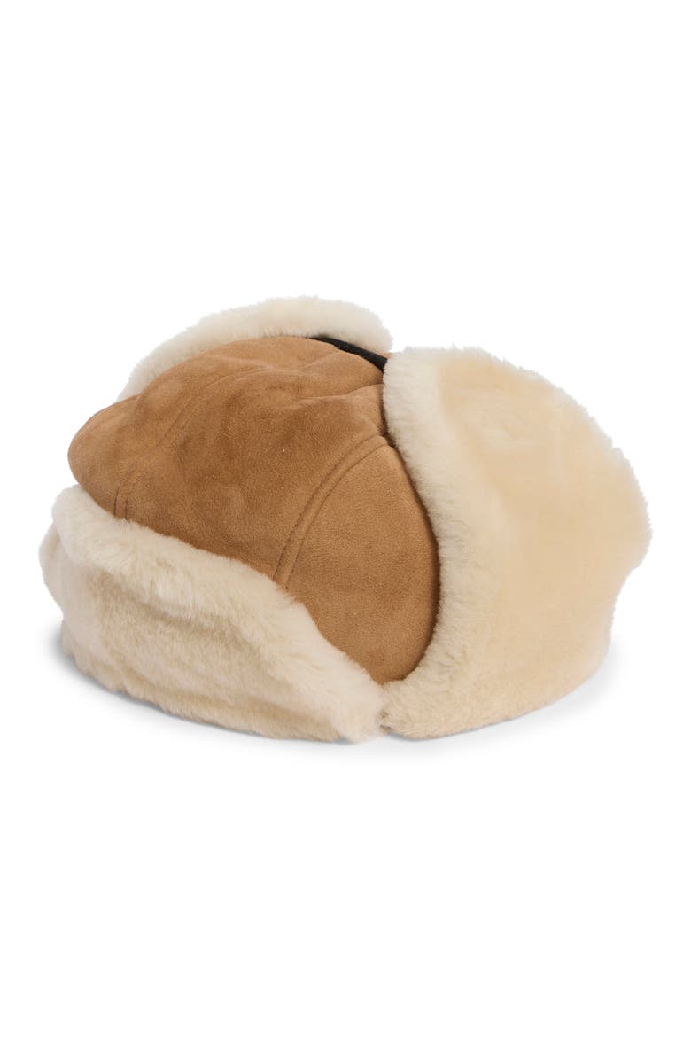 Sheepskin Trapper Hat, Main, color, CHESTNUT
