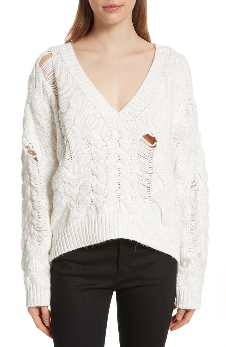 IRO Fighla Distressed Sweater, Main, color, 