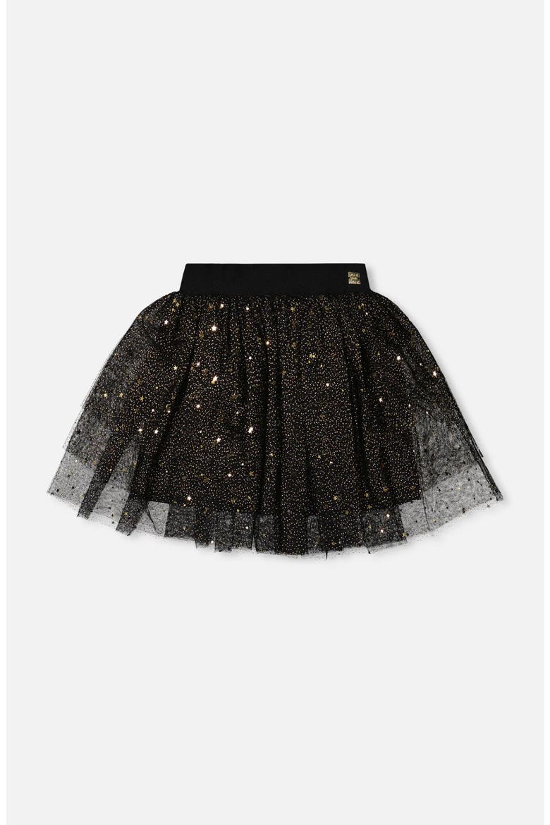 Multi Layer Glittering Mesh Skirt, Main, color, Black