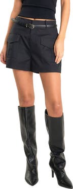 Endless Rose Flap Pocket High Waist Shorts