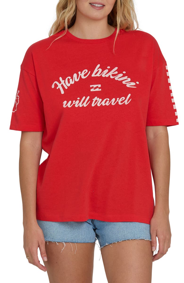 Billabong I Will Travel Graphic Cotton T-Shirt, Main, color, Fiesta Red