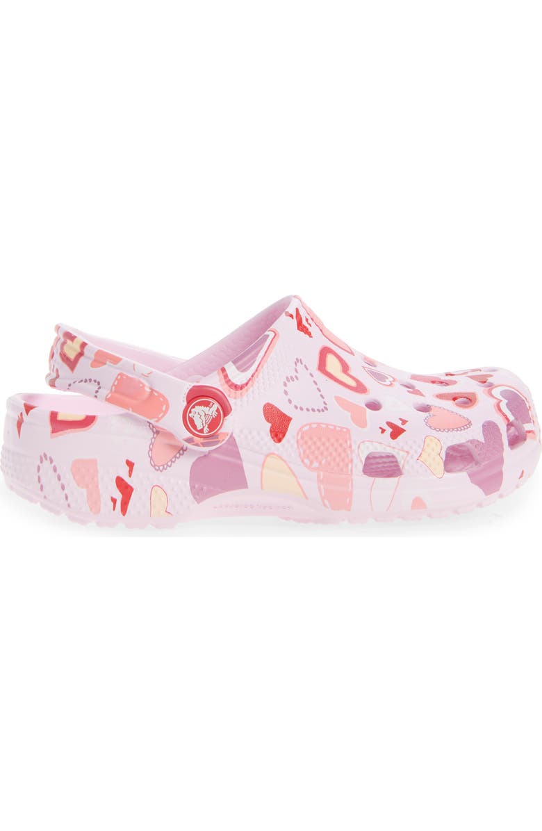 CROCS Kids' Classic Vday Clog, Alternate, color, Pink Milk/ Hearts