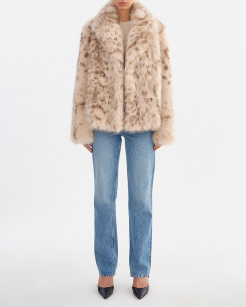 Lamarque Ravenna | Faux Fur Coat In Neutral