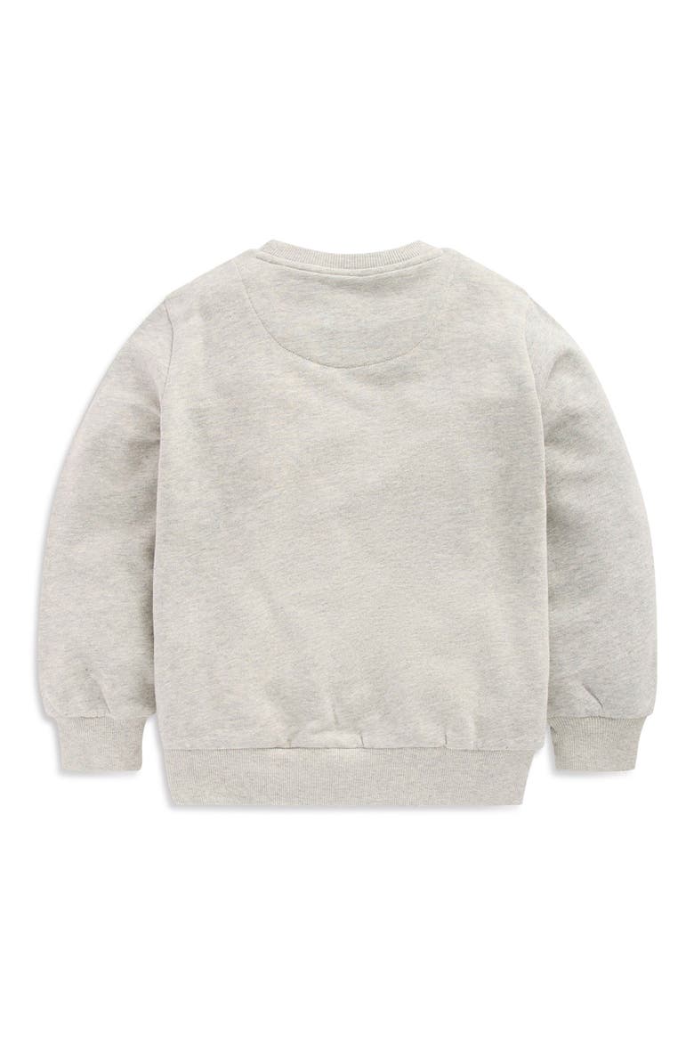 Kids' Badge Appliqué Sweatshirt, Alternate, color, GREY MARL SPACE