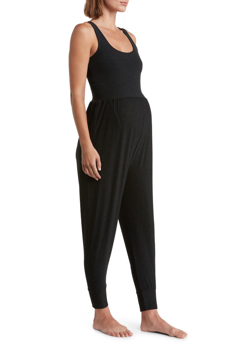 Grow in Comfort Space Dye Maternity Jumpsuit, Alternate, color, DARKEST NIGHT