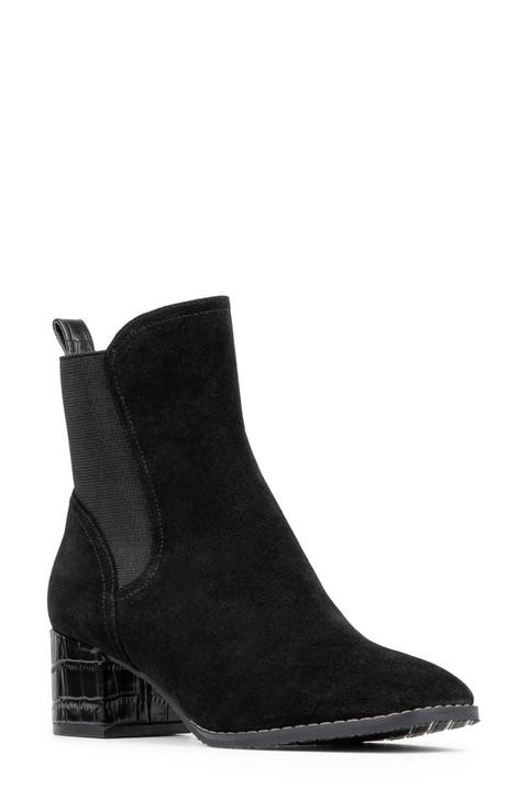 Contrast Block Heel Boot (Women)