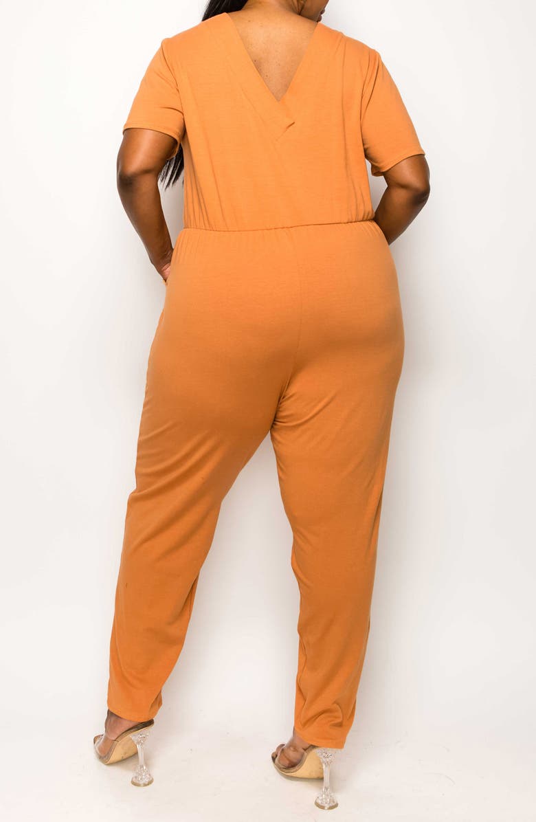 L I V D Gineva Pocket V-Neck Jumpsuit, Alternate, color, Clay