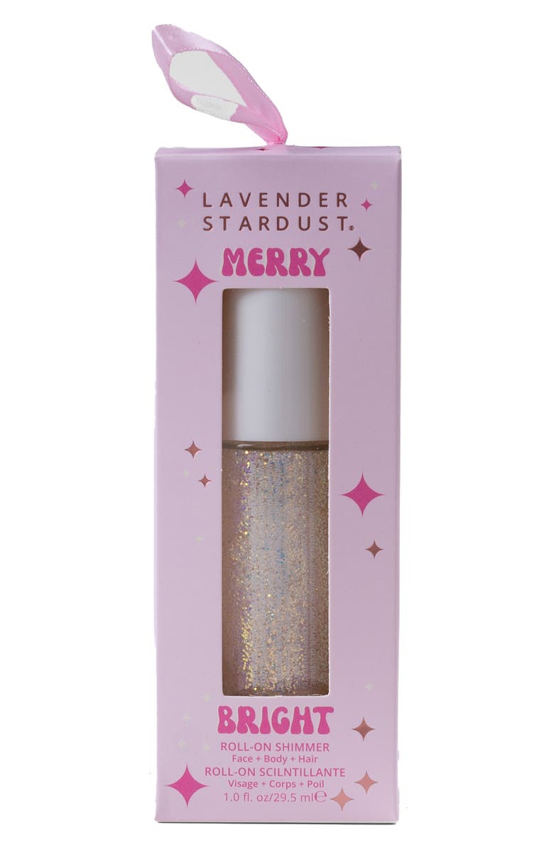 Lavender Stardust Coconut Merry Bright Roll-On Shimmer, Main, color, Coconut