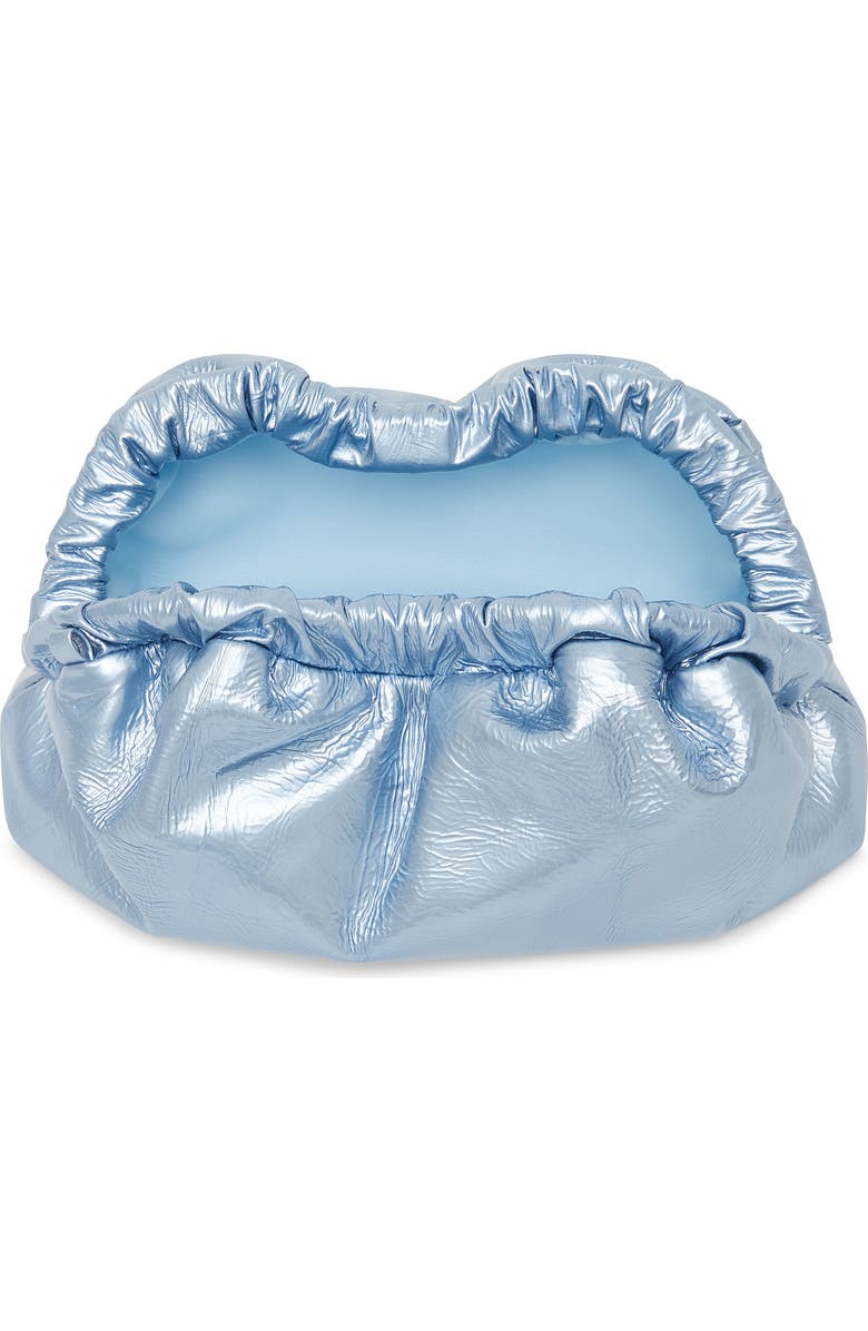 Mansur Gavriel Mini Cloud Crinkled Metallic Patent Leather Clutch, Alternate, color,