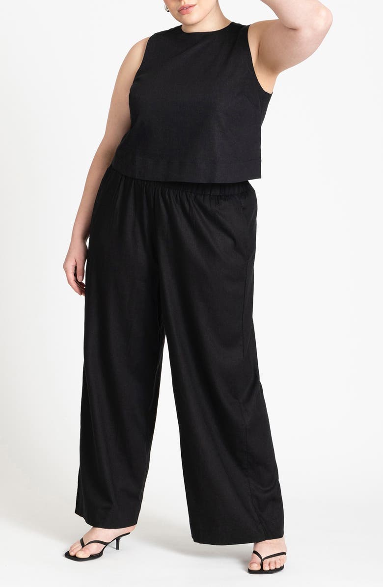 ELOQUII Wide Leg Pull-On Pants, Alternate, color, 
