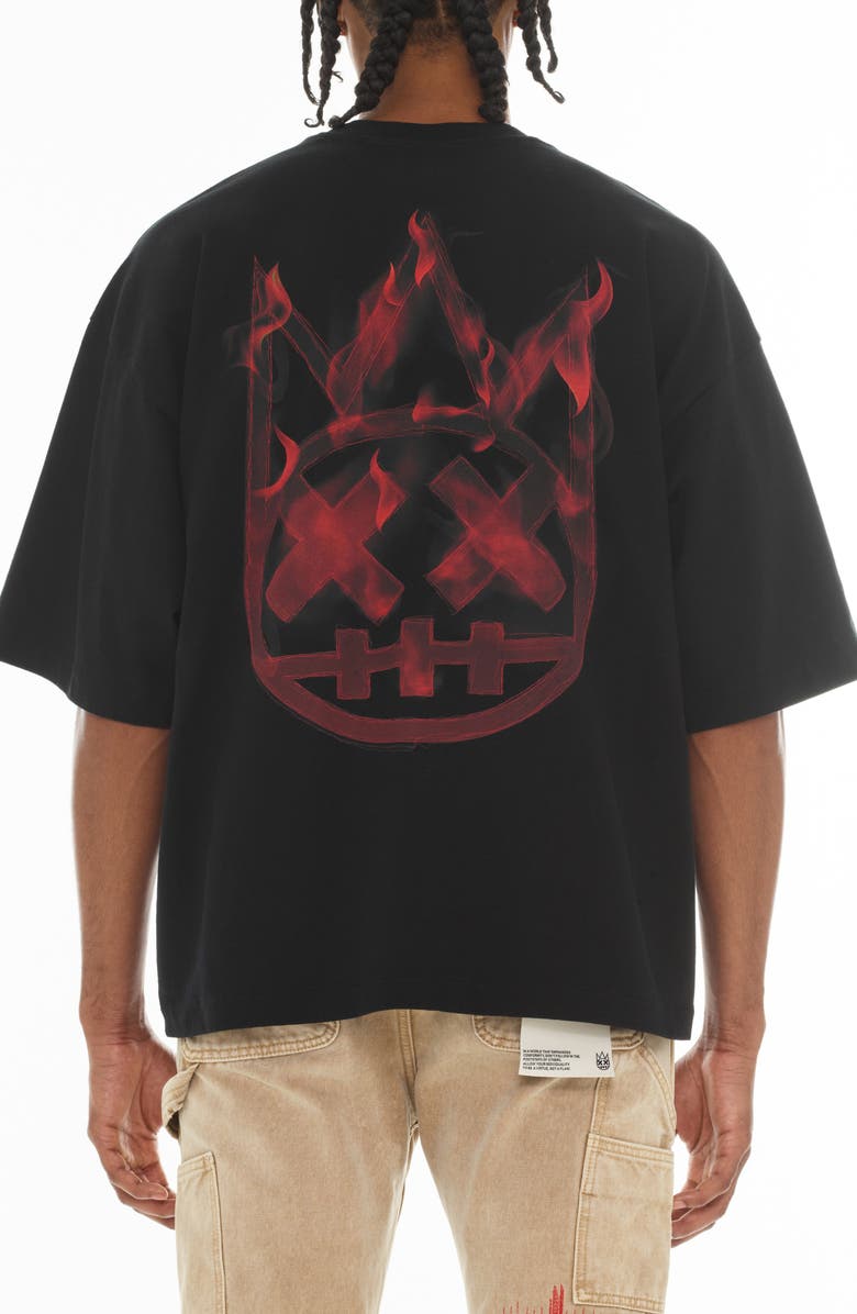 Cult of Individuality Fire Oversize Graphic T-Shirt, Alternate, color, 