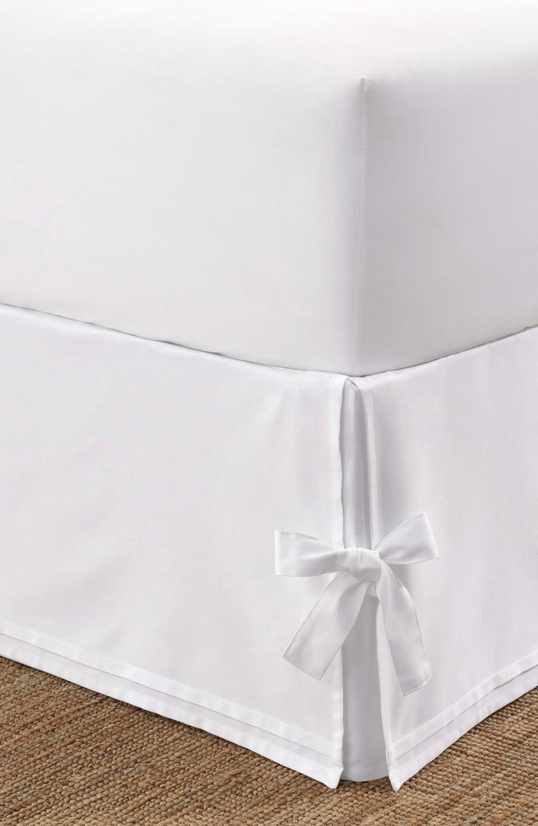 Laura Ashley La Classics Ticking Stripe Blue 1-Piece King Bedskirt, Alternate, color,