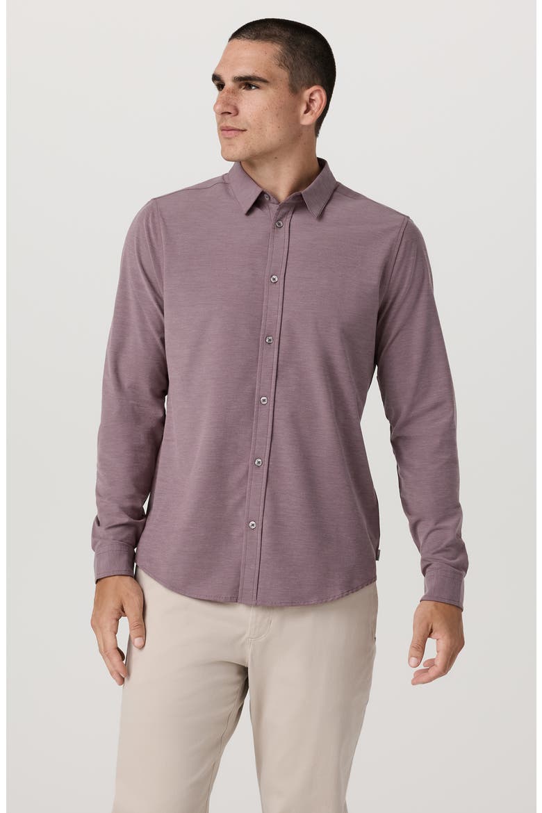 Long Sleeve Bridge Button-Up Shirt, Alternate, color, DUSTY PLUM
