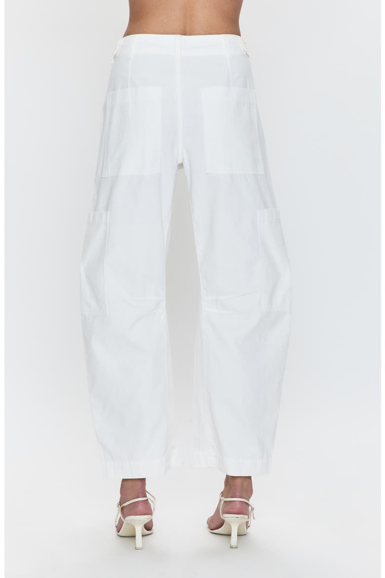 Sabrina High Waist Barrel Twill Utility Pants, Alternate, color, WHITE