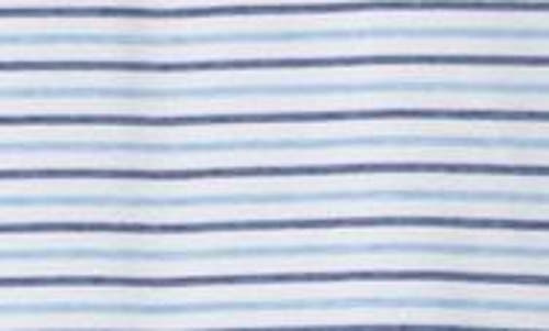 Vineyard Vines Bradley Stripe Sankaty Polo In White/moon/oc Brz