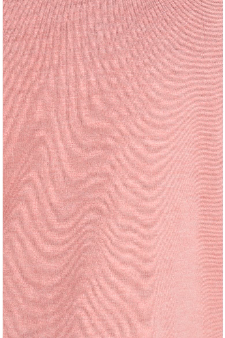Ringer V-Neck T-Shirt, Alternate, color, CORAL MAUVE- IVORY