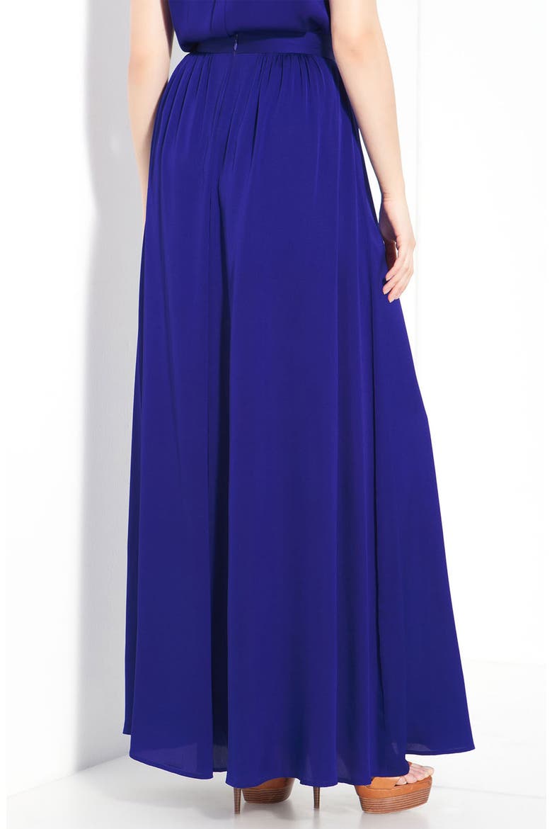 'Venessa' Silk Maxi Skirt, Main, color, ROYAL BLUE