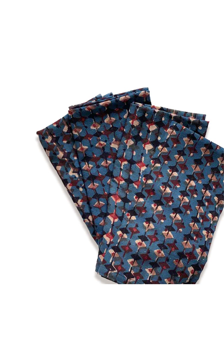 Ichcha Eco-Friendly Cotton Dinner Napkins, Alternate, color, Blue