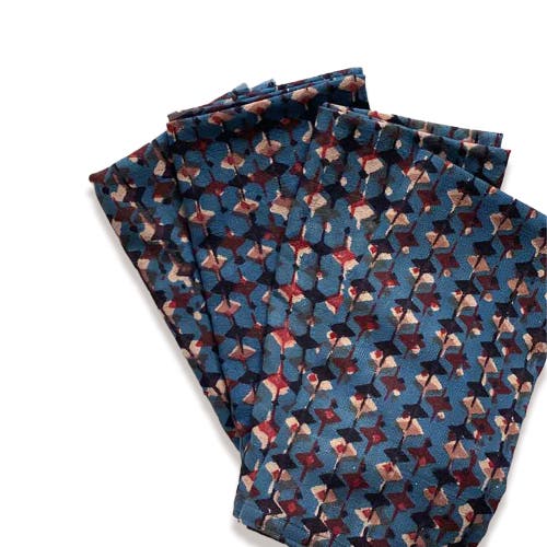 Ichcha Eco-friendly Cotton Dinner Napkins In Blue
